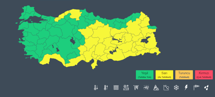 39 il için kar, sağanak ve fırtına uyarısı
